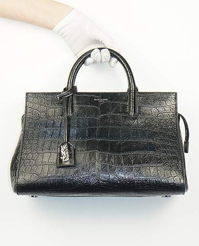 Cabas Rive Gauche, &pound;850, Handbags, Black, Leather, Front view